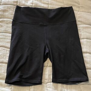 Fabletics Black Bike Shorts with Elastic Waistband
